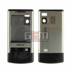 Корпус для Nokia 6500s, копия AAA, серебристый