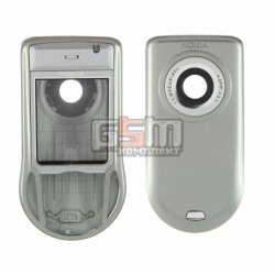 Корпус для Nokia 6630, серебристый, копия ААА