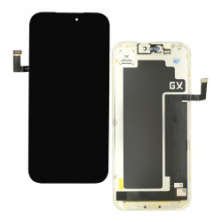 Дисплей для Apple iPhone 17 Pro Max, чорний, з рамкою, High Quality, (OLED), GX-OLED
