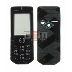 Корпус для Nokia 7500, копия AAA, черный, с клавиатурой