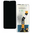 Дисплей для ZTE Blade A34, Blade A54, чорний, без рамки, оригінал (переклеєне скло)
