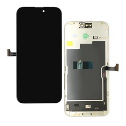 Дисплей для Apple iPhone 15 Pro Max, черный, с рамкой, High Copy, без микросхемы, (AMOLED), DD-OLED soft, 120Hz