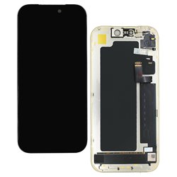 Дисплей для Apple iPhone 17 Pro, чорний, з рамкою, High Copy, (OLED), DD-OLED, 120Hz, без ошибки