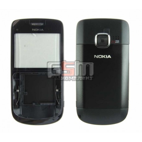 Корпус для Nokia C3-00, черный, high-copy