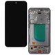 Дисплей для Samsung S711 Galaxy S23 FE, черный, с серой рамкой, High quality, (OLED)