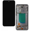 Дисплей для Samsung S711 Galaxy S23 FE, черный, с серой рамкой, High quality, (OLED)