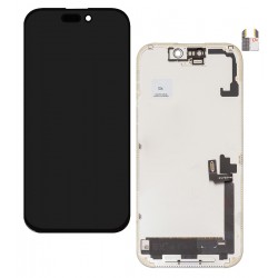 Дисплей для Apple iPhone 17, черный, с рамкой, High Copy, (OLED), GX OEM hard