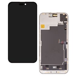 Дисплей для iPhone 15 Pro Max, черный, с рамкой, High Copy, без ошибки, (OLED), DD-OLED OEM soft, 120Hz, diagnosable