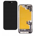Дисплей для iPhone 15, чорний, з рамкою, High Copy, без помилки, (OLED), DD-OLED OEM soft, diagnosable