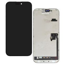 Дисплей для Apple iPhone 16 Pro Max, чёрный, с рамкой, оригинал (переклеенное стекло)