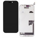 Дисплей для Apple iPhone 16 Pro, чорний, з рамкою, High quality, (AMOLED), GX OEM soft, 120Hz