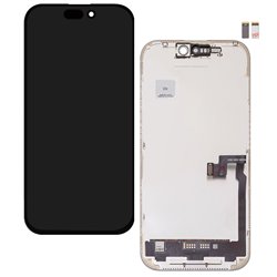 Дисплей для Apple iPhone 16 Pro, чёрный, с рамкой, High quality, (OLED), GX OEM hard