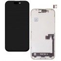 Дисплей для Apple iPhone 16 Pro, чорний, з рамкою, High quality, (OLED), GX OEM hard
