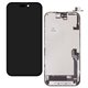 Дисплей для Apple iPhone 16, чёрный, с рамкой, High quality, (AMOLED), GX OEM soft