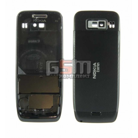 Корпус для Nokia E52, черный, копия ААА