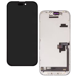 Дисплей для Apple iPhone 16 Pro, черный, с рамкой, Wextom, High Quality, без ошибки, (OLED) soft, Diagnosable, 120Hz