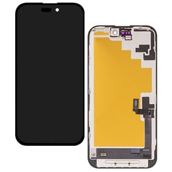 Дисплей для Apple iPhone 16, черный, с рамкой, Wextom, High Quality, без ошибки, (OLED) soft, diagnosable