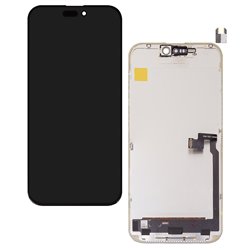 Дисплей для Apple iPhone 16 Pro Max, черный, с рамкой, High Copy, без микросхемы, (OLED), DD-OLED soft, 120Hz