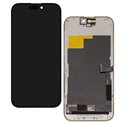 Дисплей для Apple iPhone 15 Pro, чорний, з рамкою, High quality, (OLED), OEM hard