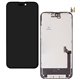 Дисплей для Apple iPhone 15 Plus, чёрный, с рамкой, High quality, (AMOLED), GX OEM soft