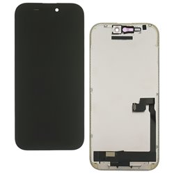 Дисплей для Apple iPhone 16 Pro, чорний, з рамкою, High Quality, 120Hz, ZY-OLED (без помилки)