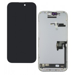 Дисплей Apple iPhone 16 Pro, чорний, з рамкою, High Quality, 120Hz, GXQC-Super OLED SOFT, Service Pack