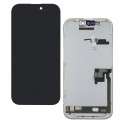 Дисплей Apple iPhone 16 Pro, чорний, з рамкою, High Quality, 120Hz, GXQC-Super OLED SOFT, Service Pack