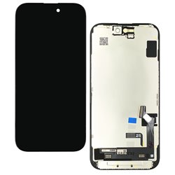 Дисплей для Apple iPhone 15, черный, с сенсорным экраном, с рамкой, (OLED), High Quality, JK-OLED, без упаковки