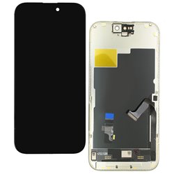 Дисплей для Apple iPhone 15 Pro, черный, с сенсорным экраном, с рамкой, (OLED), High Quality, JK-OLED, без упаковки