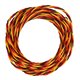 Сервокабель 3x22AWG, 0,33 мм², 1 м, плетеный, оранжевый, коричневый, желтый