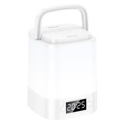 Ночник Hoco HX15 Smart с часами, 6500K/3000K/4500K, 1200mAh (белый)