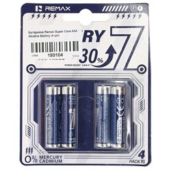 Батарейка Remax Super Core AAA Alkaline Battery (4 шт)