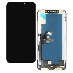 Дисплей для Apple iPhone XS, черный, с сенсорным экраном, с рамкой, (OLED), High Quality, JK-OLED, без упаковки