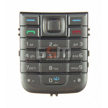 Клавиатура для Nokia 6233, серебристая, английская
