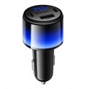Автомобильное зарядное устройство Hoco Z69A, USB, 2 Type-C PD 37W, с дисплеем, черное