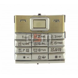 Клавиатура для Nokia 8800 Sirocco, золотистая, русская