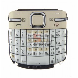 Клавиатура для Nokia C3-00, золотистая, русская