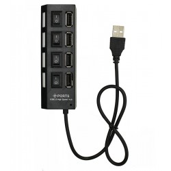 USB-хаб на 4 USB 2.0, с подсветкой и выключателем USB-Hub
