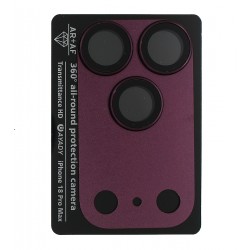 Захисна накладка на камеру для Apple iPhone 18 Pro Max, iPhone 17 Pro Max, WSFive з AR+AF покриттям в упаковці (Burgundy)