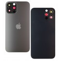 Задняя панель корпуса для Apple iPhone 12 Pro, серый, со стеклом камеры, small hole, Graphite