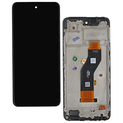 Дисплей для Infinix Hot 40i (X6528B), чорний, з рамкою, Original (PRC)