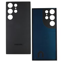 Задня панель корпуса для Samsung S918 Galaxy S23 Ultra, черная, phantom black
