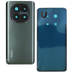 Задняя панель корпуса для Xiaomi Redmi Note 14 Pro Plus 5G (India), черный, со стеклом камеры, Titan Black