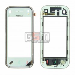 Тачскрин для Nokia N97 Mini, белый, copy, с передней панелью Тачскрин для Nokia N97 Mini, белый, copy, с передней панелью