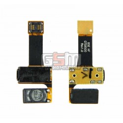 Коннектор handsfree для Samsung S8500 Wave, со шлейфом, с динамиком