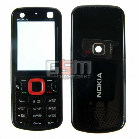 Корпус для Nokia 5320, красный, копия ААА, с клавиатурой