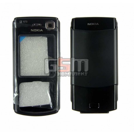 Корпус для Nokia N70, черный, копия ААА