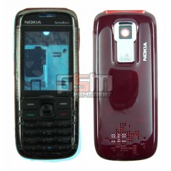 Корпус для Nokia 5130, красный, копия ААА, с клавиатурой