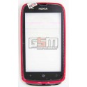 Тачскрін для Nokia 610 Lumia, з передньою панеллю, червоний