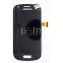 Дисплей для Samsung I8190 Galaxy S3 mini, синій, з тачскріном, оригінал (переклеєне скло)